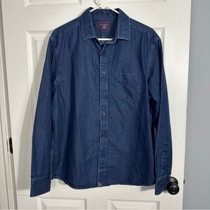 UNTUCKit Cinzano size L chambray shirt, blue, 100% cotton, casual, fall, weekend